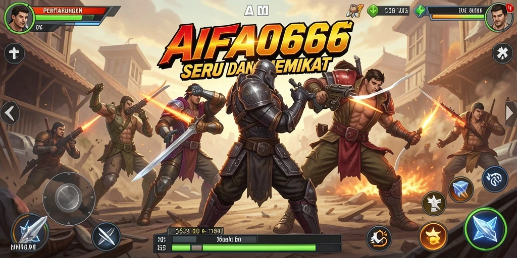 Screenshot utama AIFA66 menunjukkan aksi pertarungan mendebarkan dan grafis yang luar biasa.