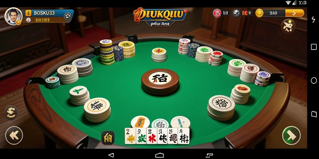Tampilan gameplay QiuQiu yang seru dan menantang di BOSKU33.