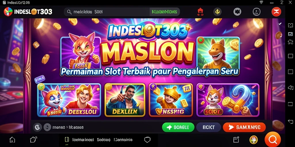 Tampilan menarik dari gameplay INDESLOT303 menunjukkan momen mendebarkan saat bermain slot.