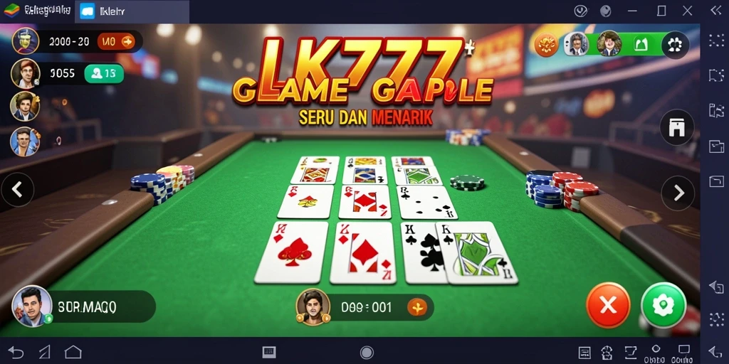 Screenshot menarik dari gameplay seru LK777 yang menampilkan Gaple.