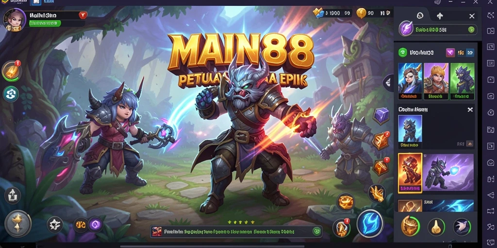 Tampilan aksi seru dari gameplay RPG di MAIN88.