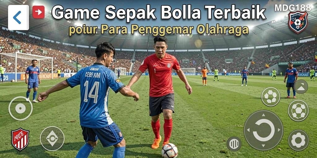Tampilan gameplay MDG188 yang seru dan interaktif dalam pertandingan sepak bola.