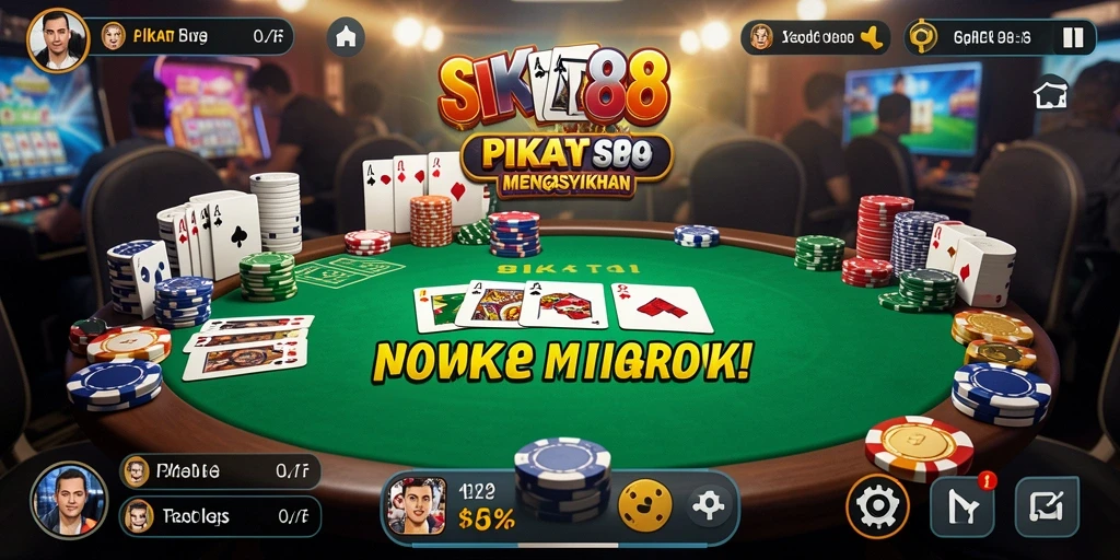 Tampilan gameplay menarik dari SIKAT88 dalam permainan Poker.
