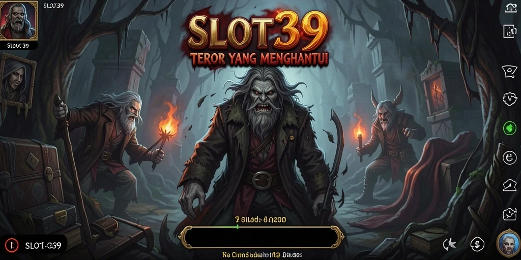 Tampilan mendebarkan dari gameplay SLOT39 dengan nuansa horor yang kental.