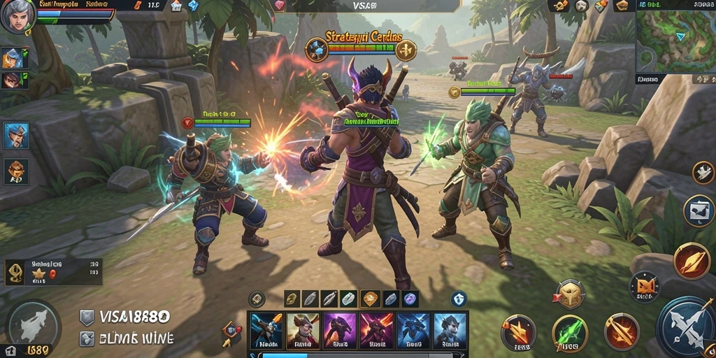 Tangkapan layar gameplay <strong>VISA89</strong> menunjukkan pertarungan strategis yang mendebarkan.